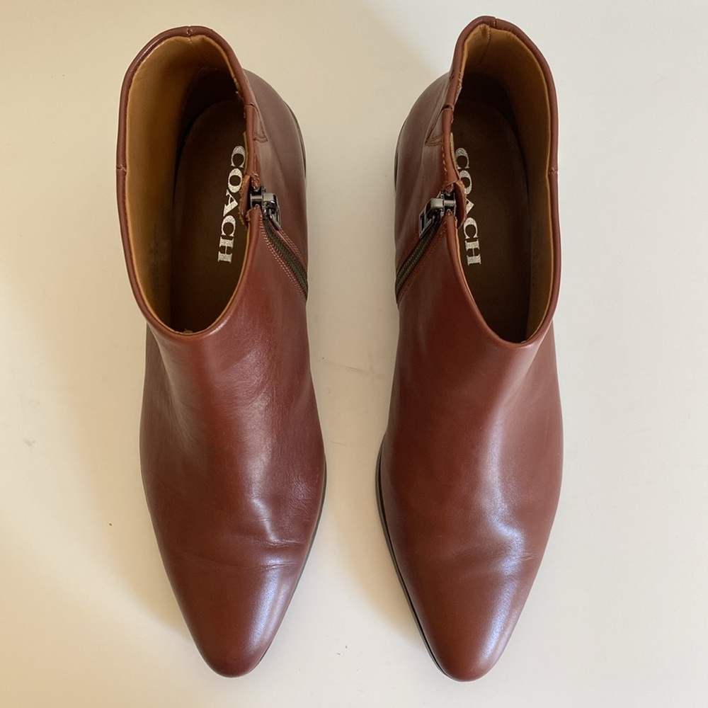 COACH Montana Classic Leather Ankle Boots Pointed Toe Size 9B Women’s - Picture 8 of 14